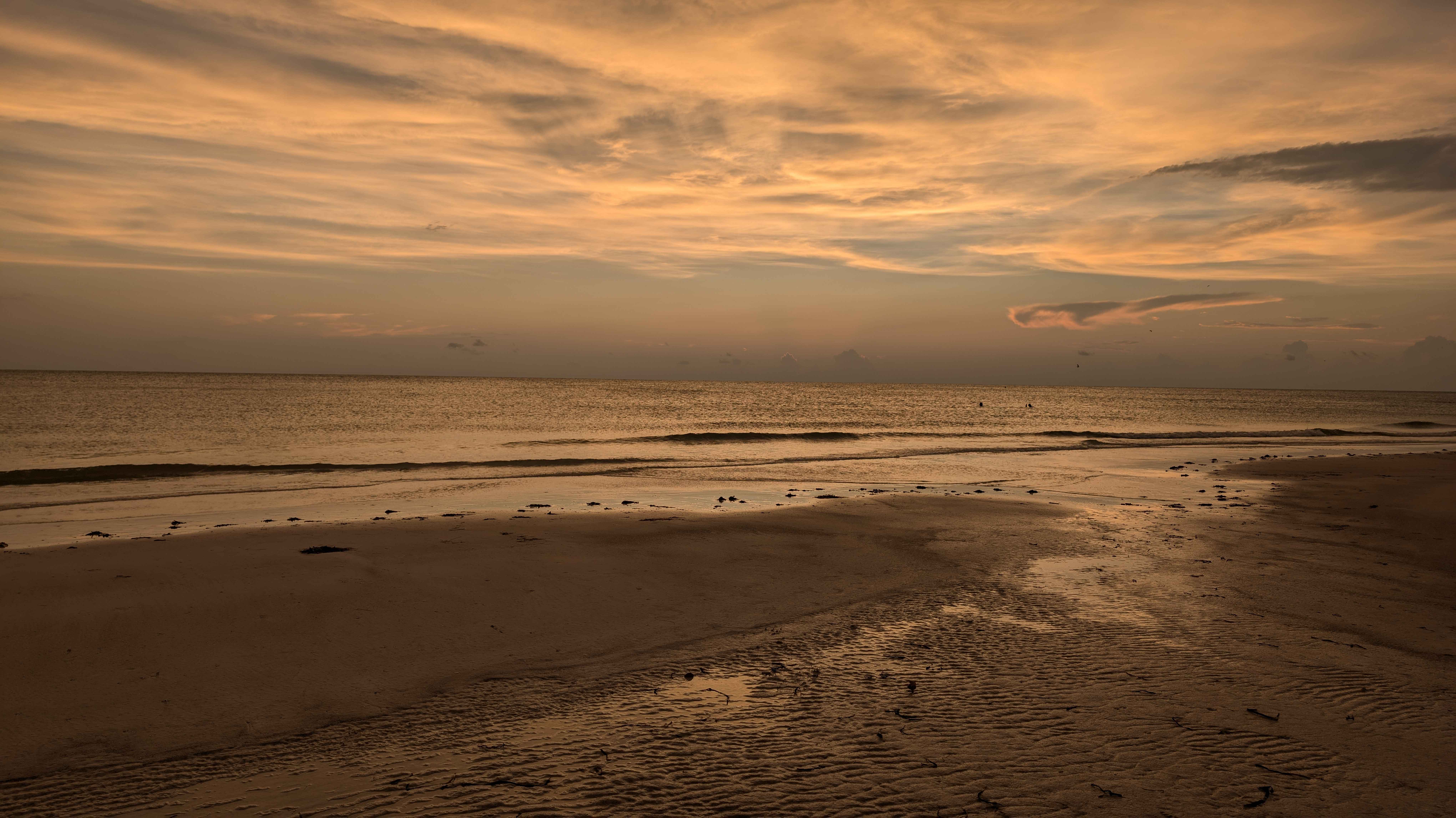 Sunset by beach